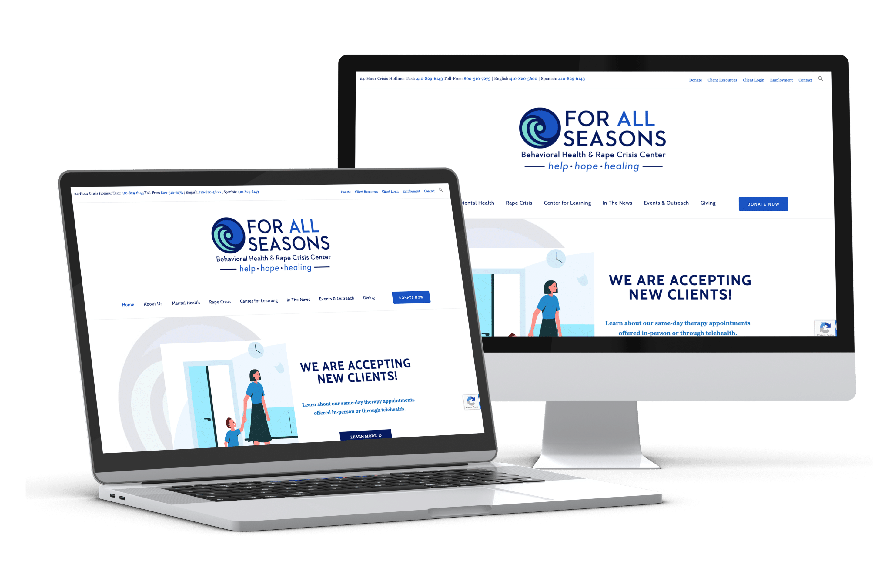 Website design for nonprofit organization