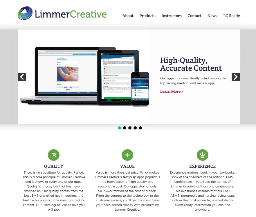 LimmerCreative The website we recently designed for Limmer Creative follows the Z-pattern.