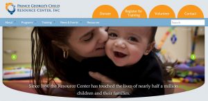 The website we designed for the Prince George's Child Resource Center