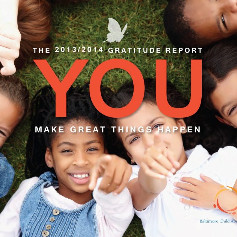Cover of the BCAC Gratitude Report